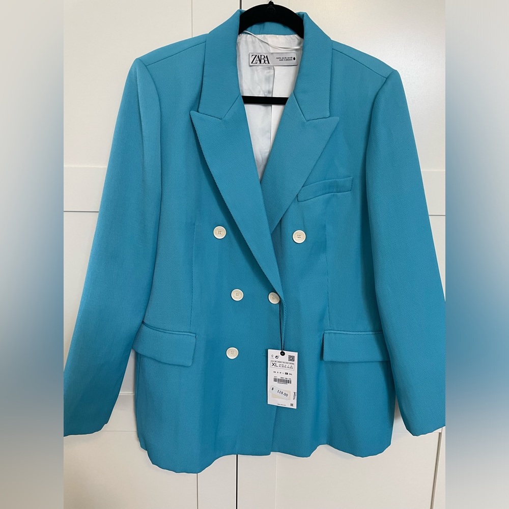Zara tailored double breasted blazer, XL